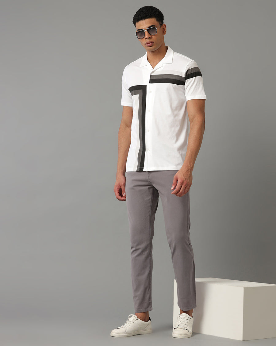 White Regular Fit Knit Shirt