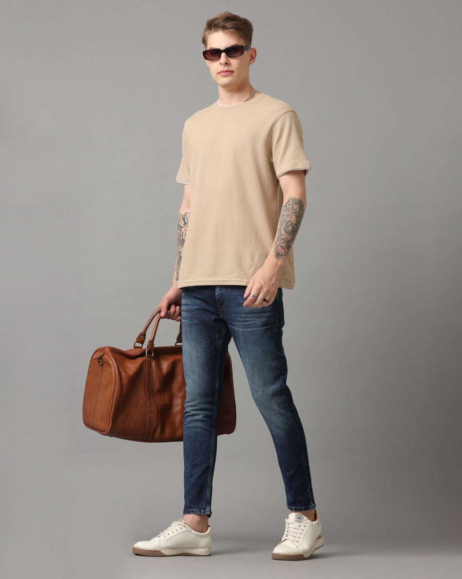 Indigo Track Cropped Skinny Jeans