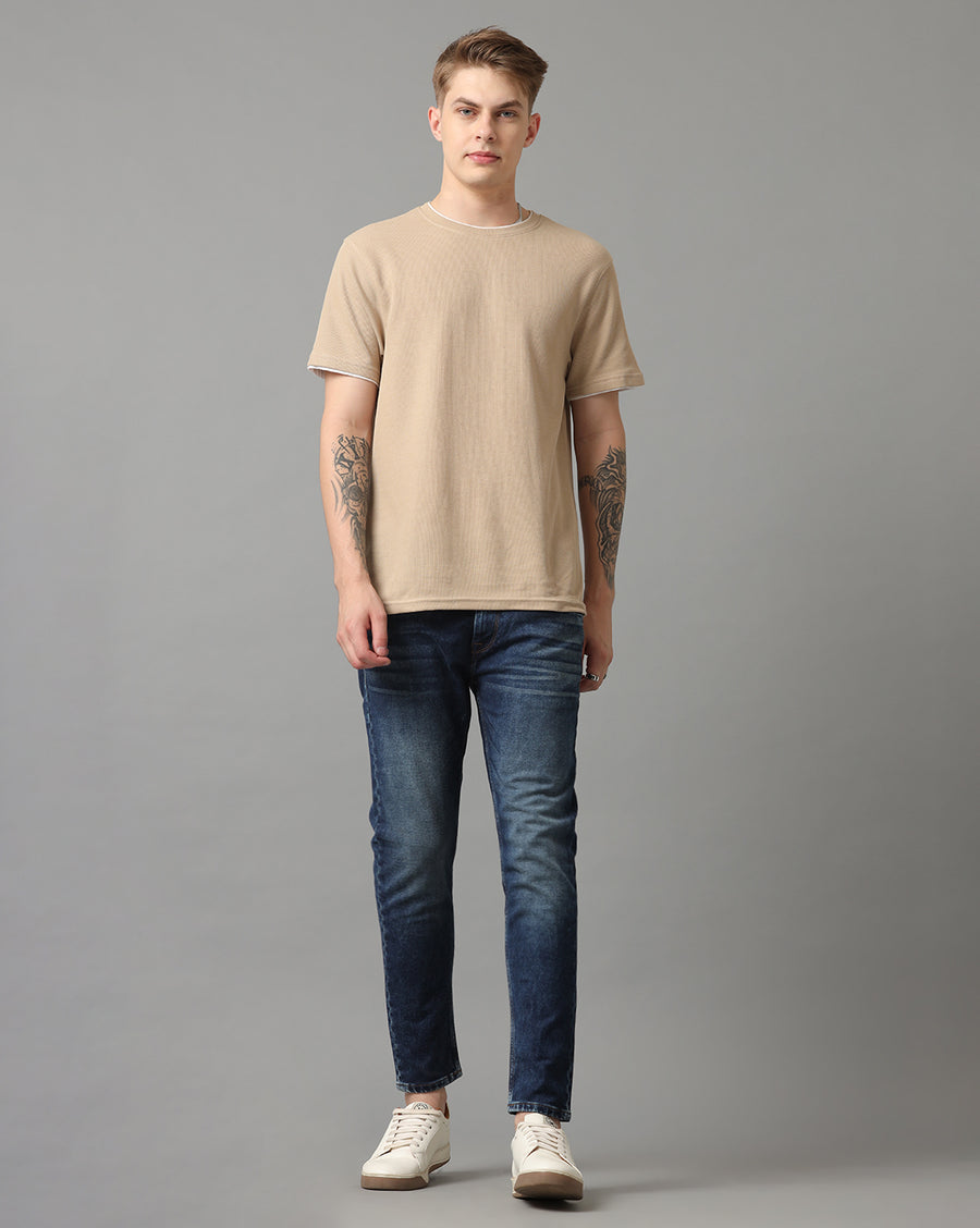 Indigo Track Cropped Skinny Jeans