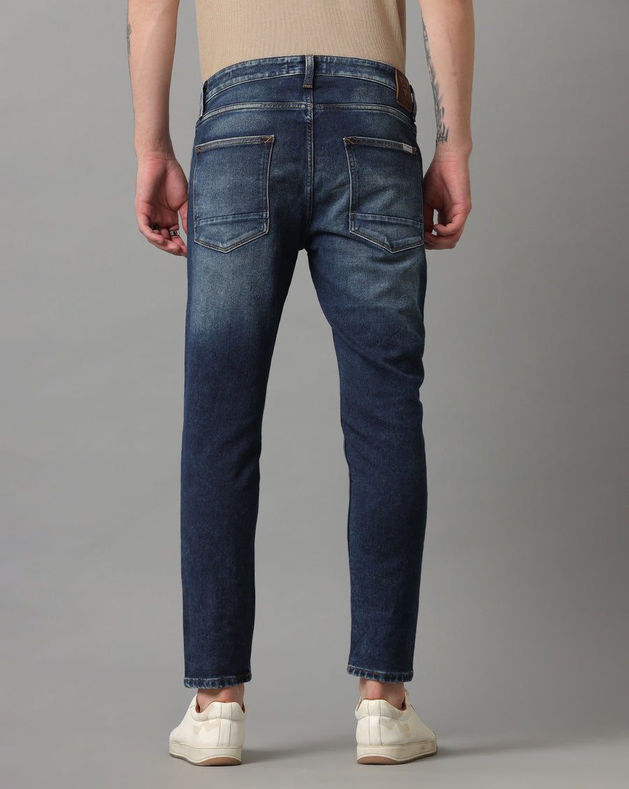 Indigo Track Cropped Skinny Jeans