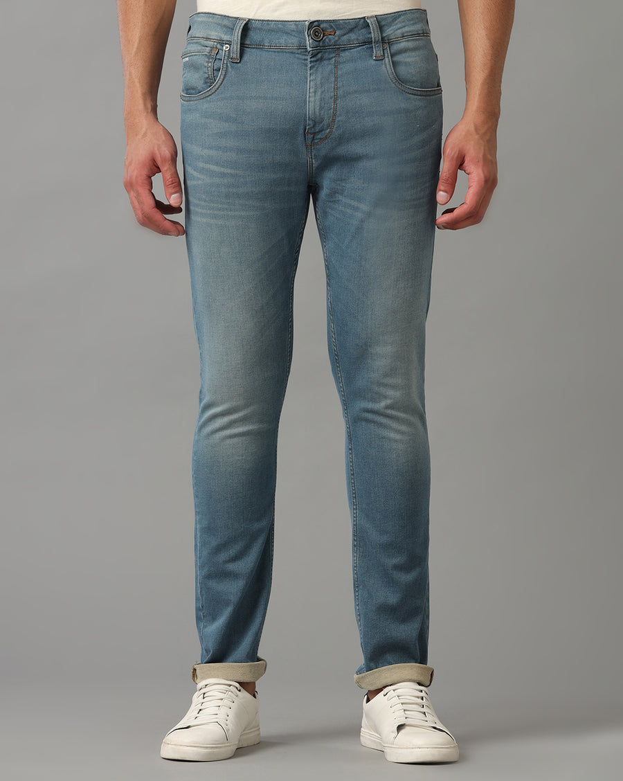 Petrol Green Track Skinny Jeans