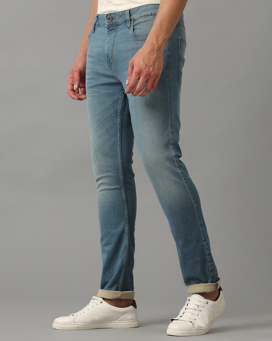 Petrol Green Track Skinny Jeans