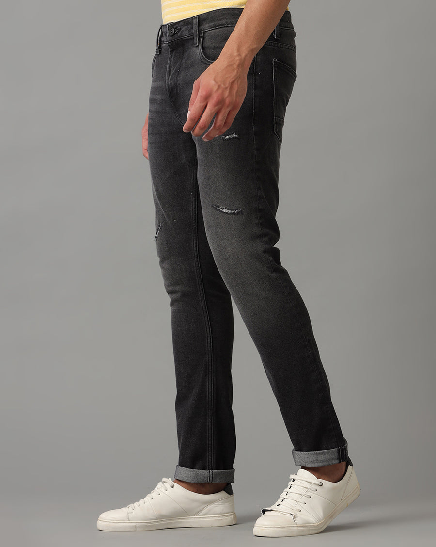 BLACK TRACK SKINNY FIT JEANS