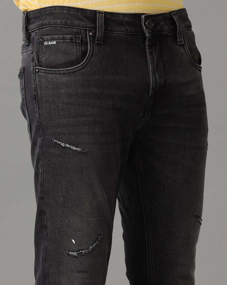 BLACK TRACK SKINNY FIT JEANS