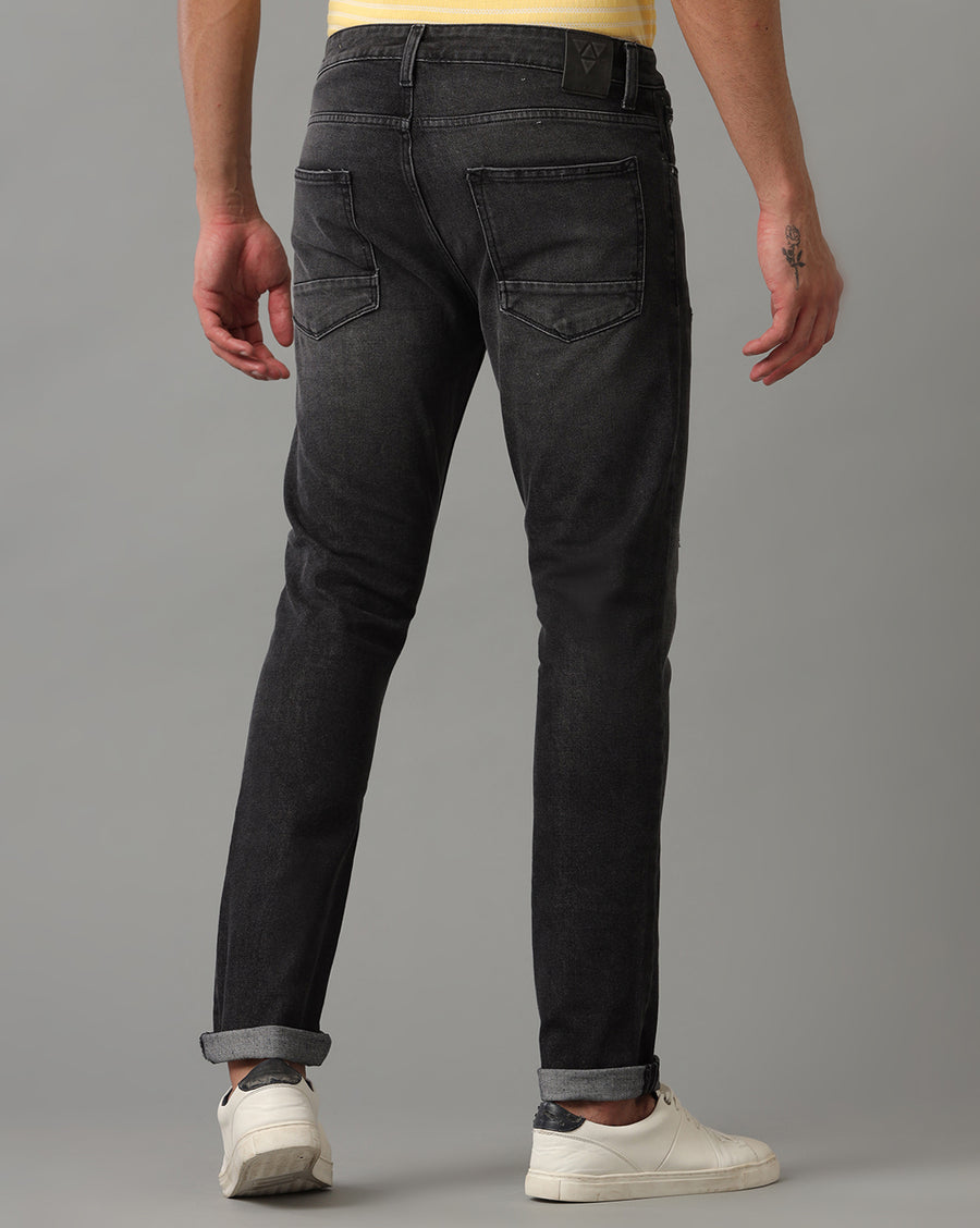 BLACK TRACK SKINNY FIT JEANS
