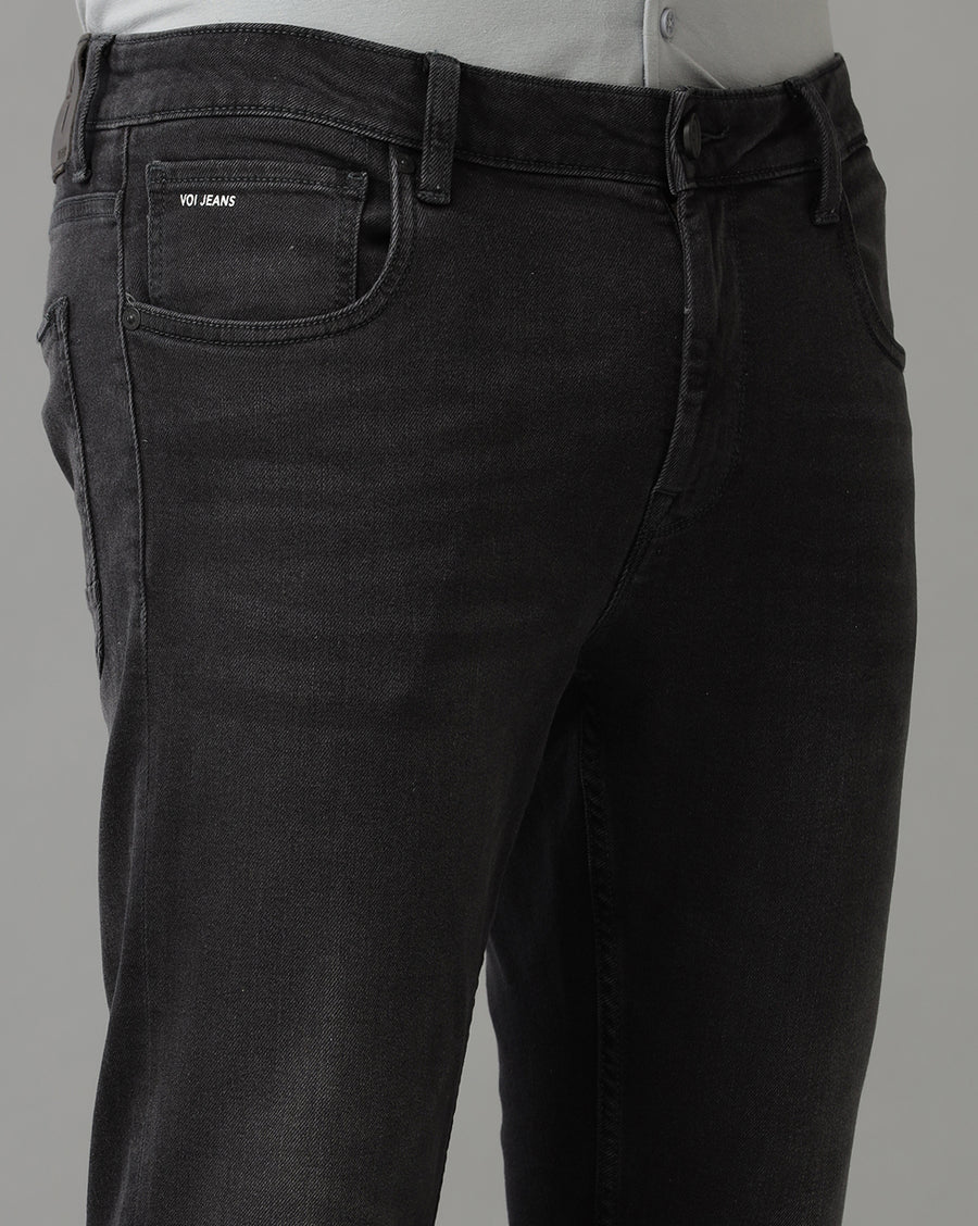 BLACK TRACK CROPPED SKINNY FIT JEANS