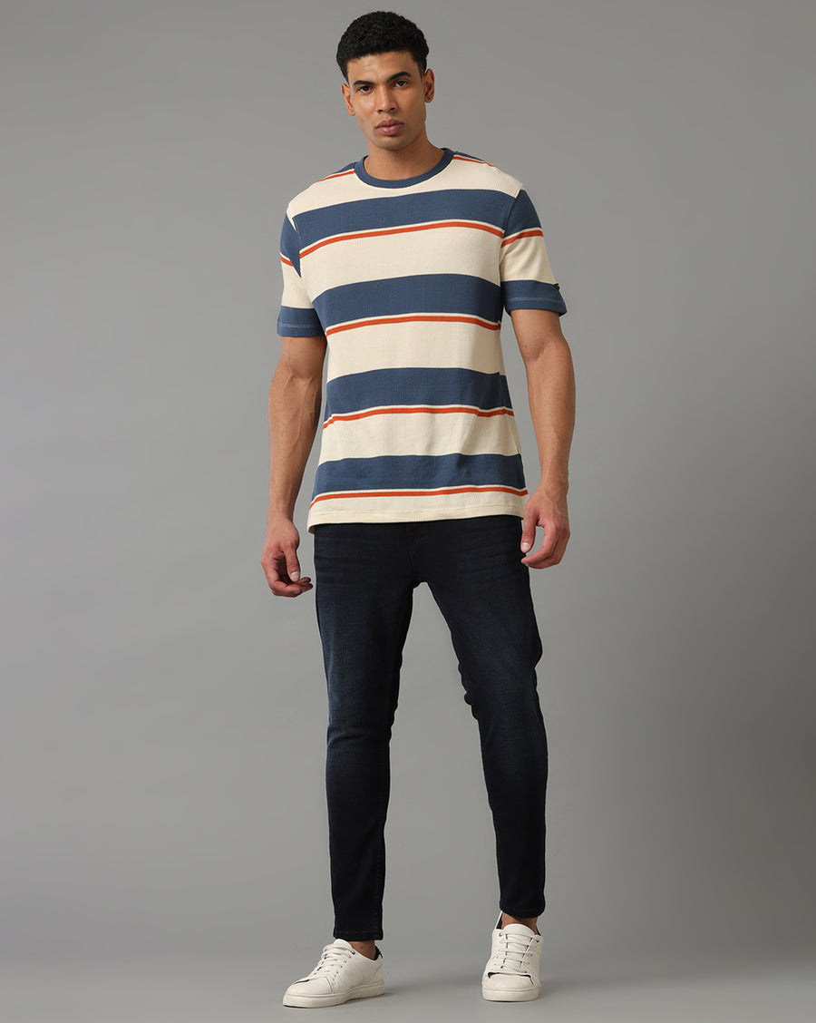 Indigo Track Cropped Skinny Jeans