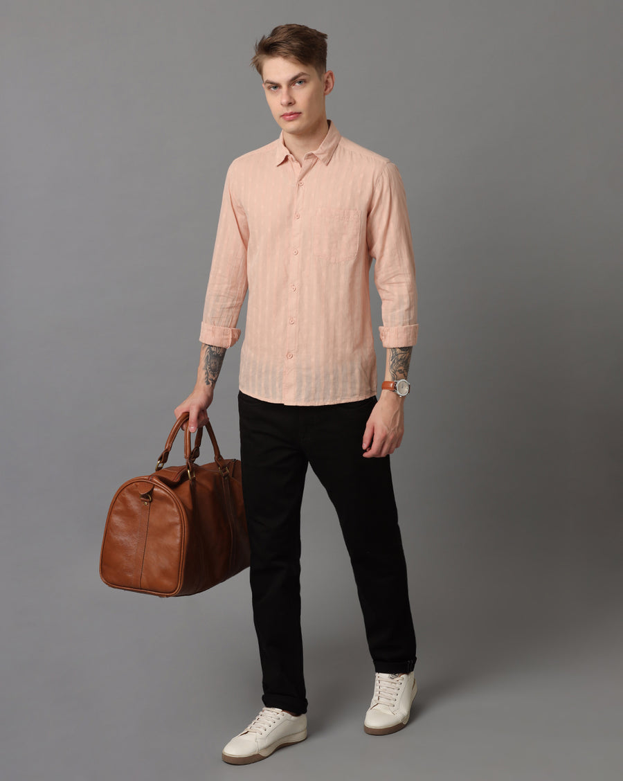 Mahogany Rose Full Sleeves Slim Fit Shirt