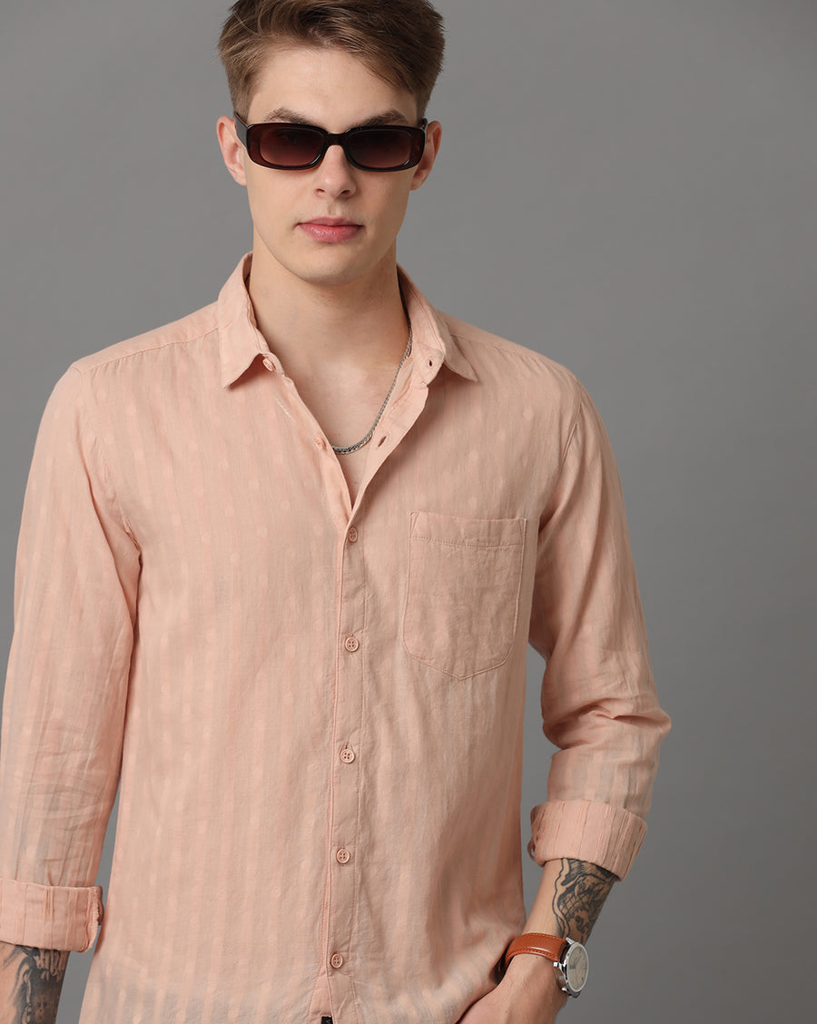 Mahogany Rose Full Sleeves Slim Fit Shirt