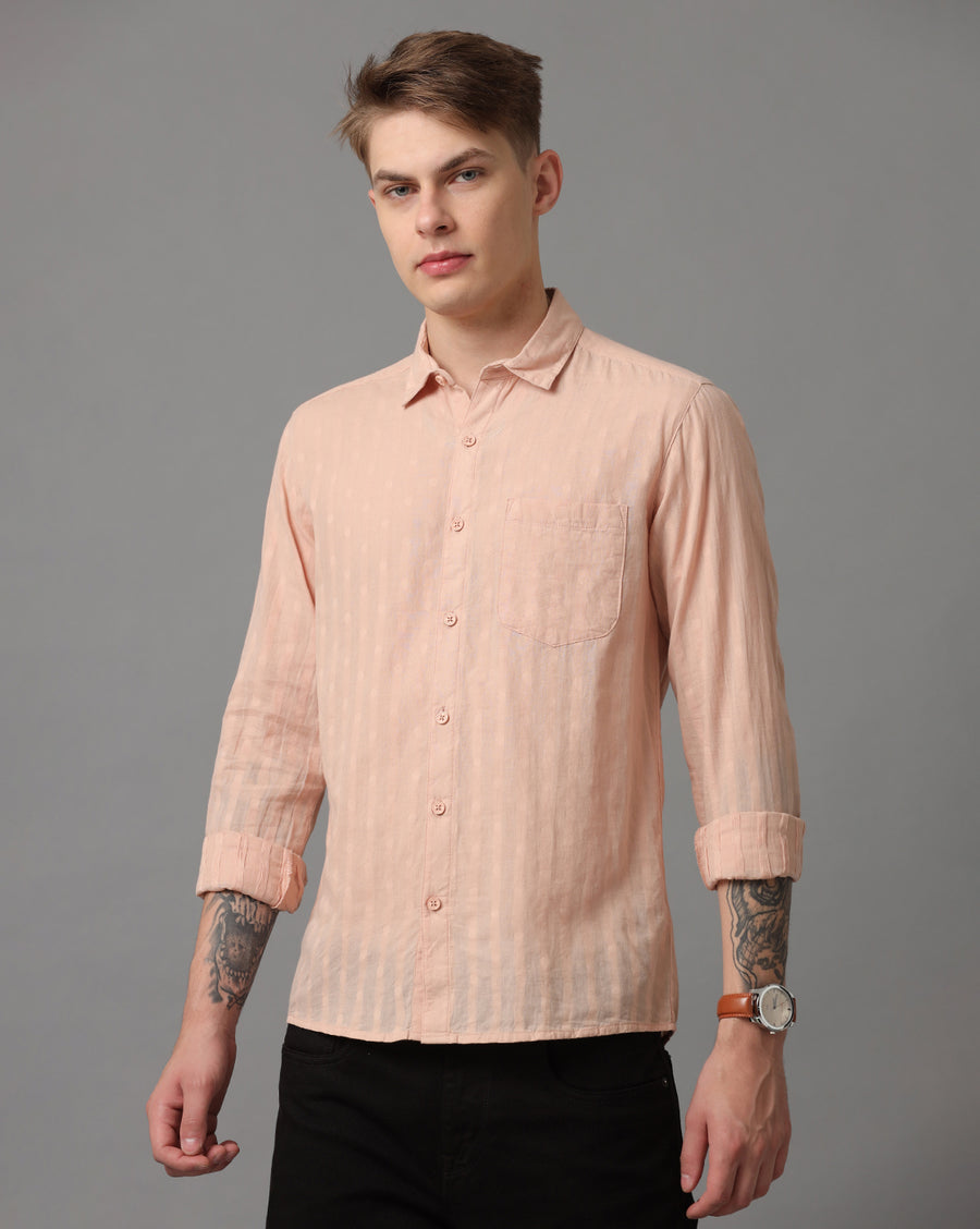 Mahogany Rose Full Sleeves Slim Fit Shirt