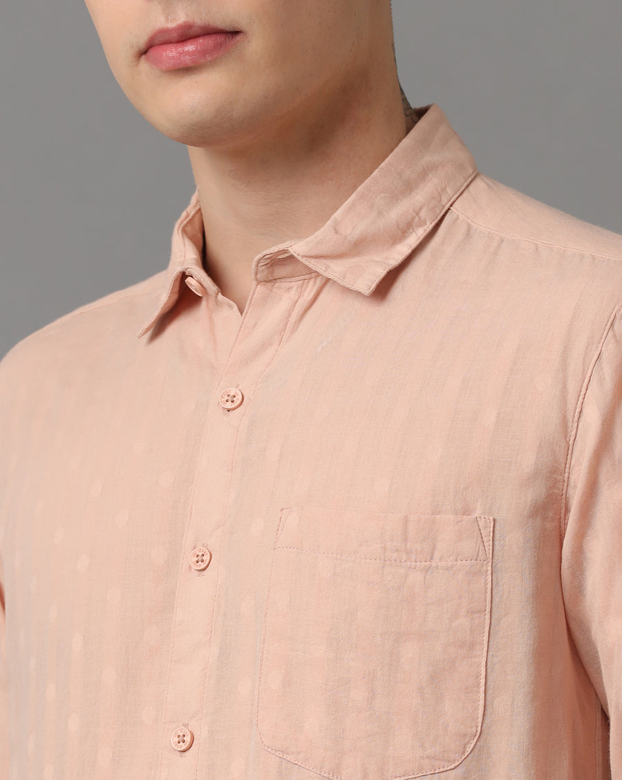 Mahogany Rose Full Sleeves Slim Fit Shirt