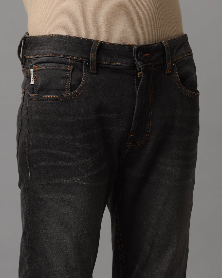 Dark Grey Track Cropped Skinny Jeans