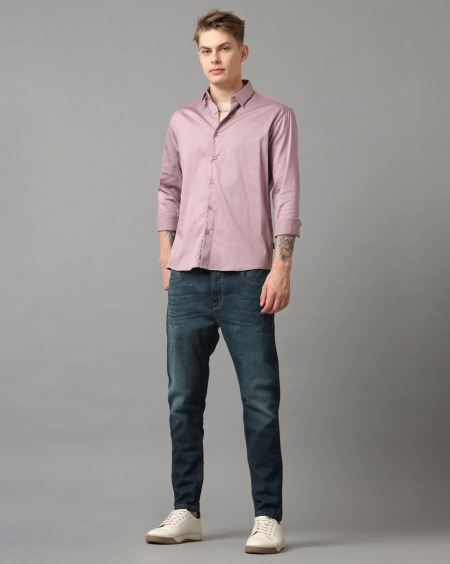 Dusty Rose Regular Fit Formal Shirts