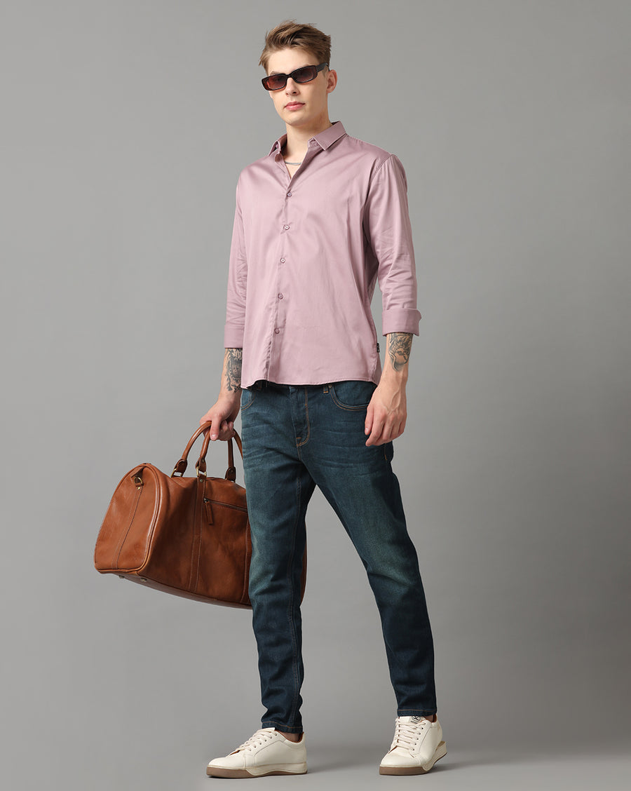 Dusty Rose Regular Fit Formal Shirts