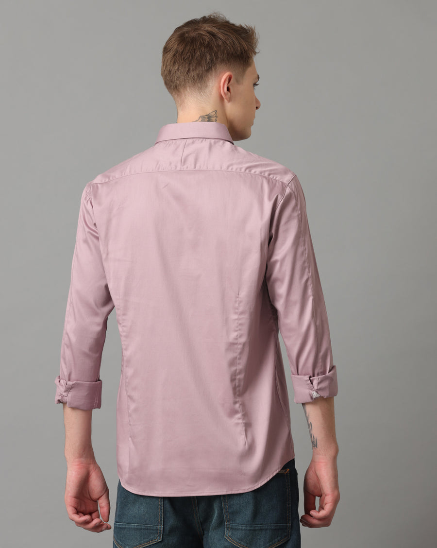 Dusty Rose Regular Fit Formal Shirts