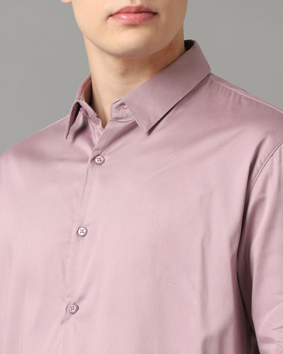 Dusty Rose Regular Fit Formal Shirts