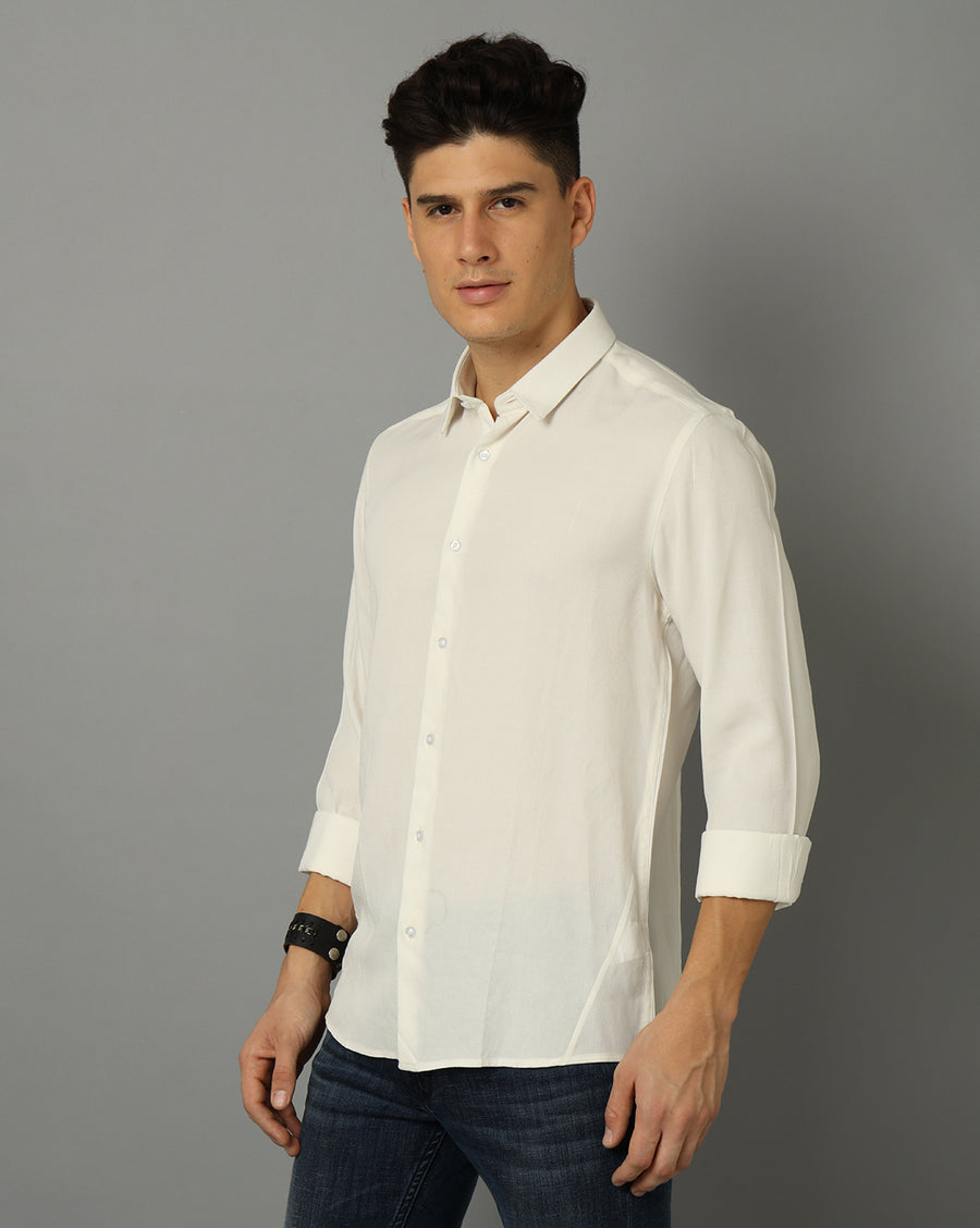Slim Fit Opaque Casual Shirt