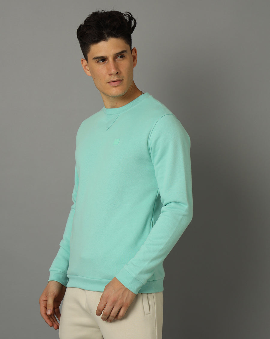 Voi Jeans Mens Regular Fit Shy Green Sweatshirt