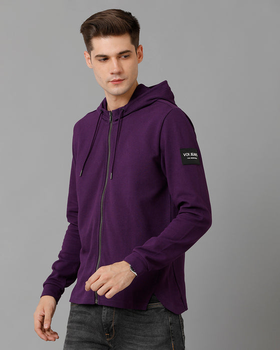Voi Jeans Mens Regular Fit Purple Sweatshirt