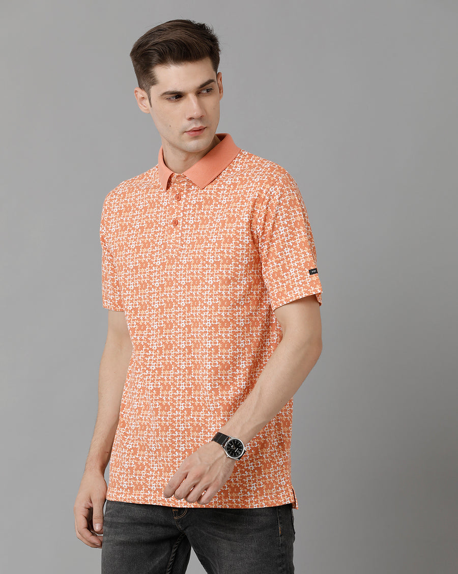 Voi Jeans Mens Canyon Sunset Regular Fit Short Sleev Printed T-Shirt