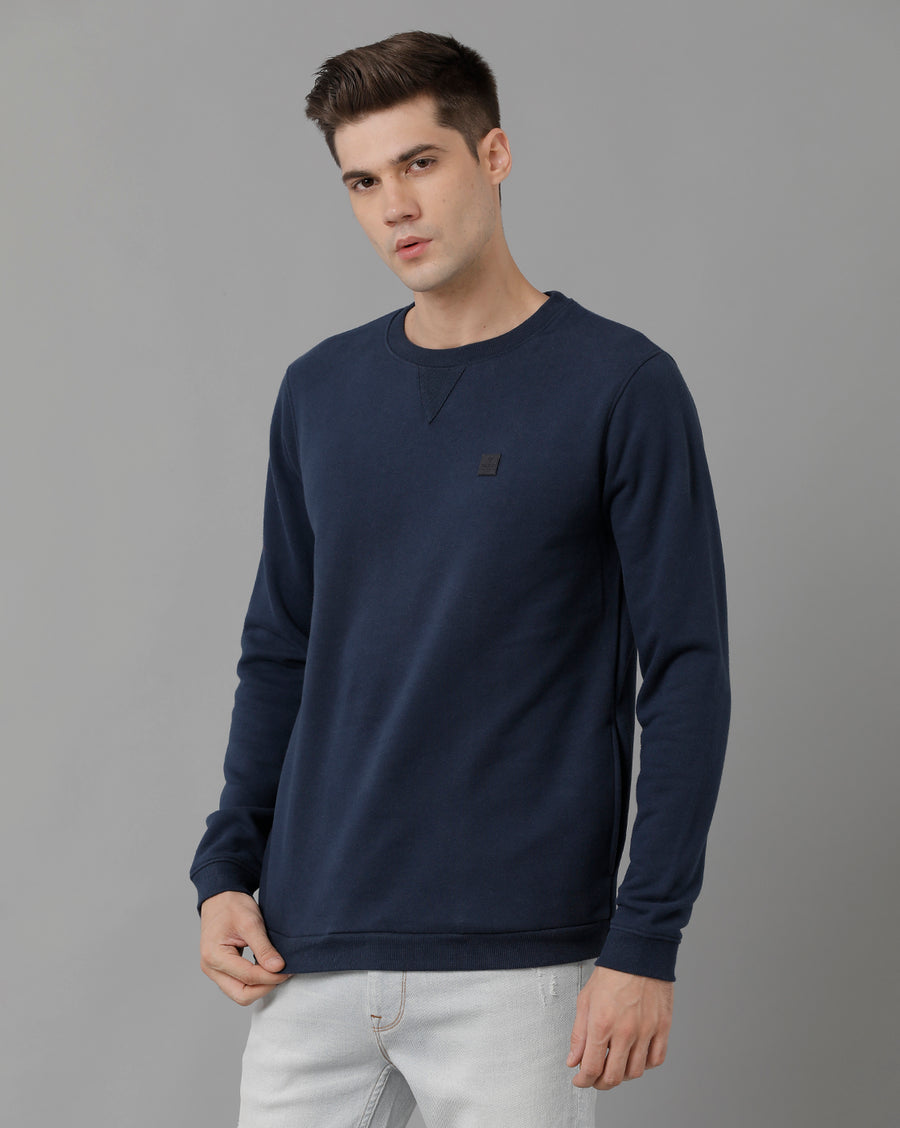 Voi Jeans Mens Regular Fit Navy Dress Blue Sweatshirt