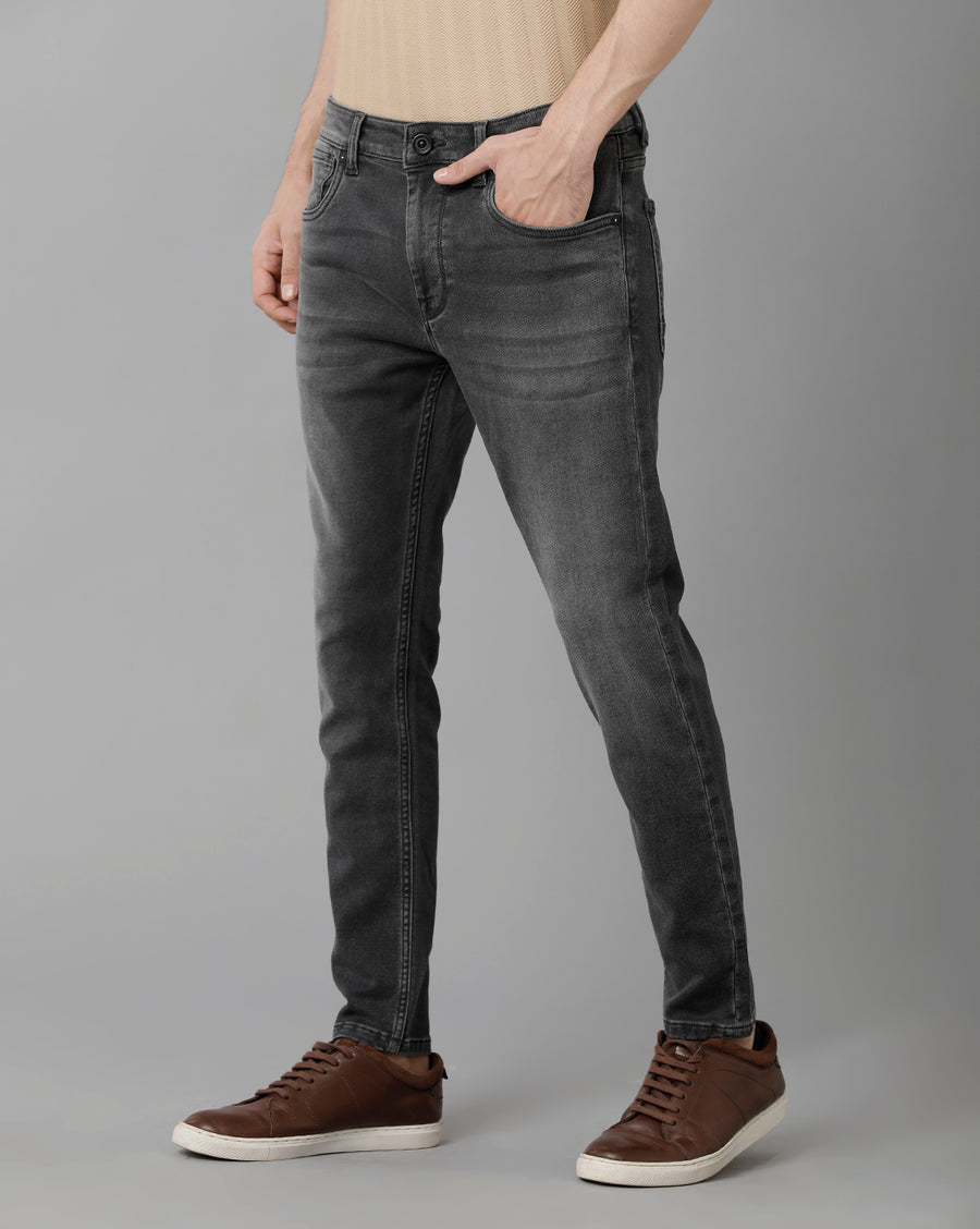 Black Track Cropped Skinny Fit Jeans