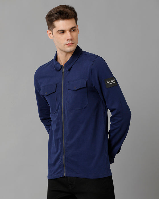 Voi Jeans Mens Regular Fit Blue Sweatshirt