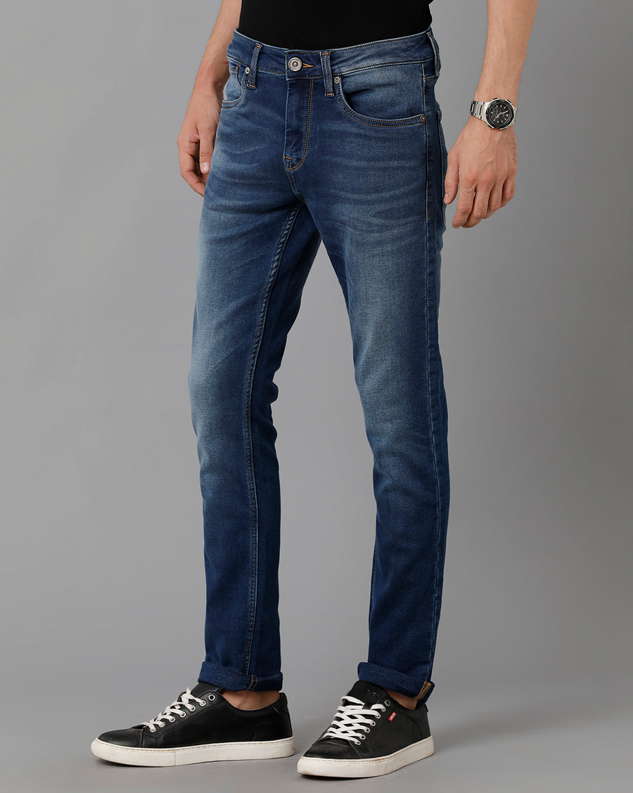 Voi Men Indigo Track Skinny Fit Jeans