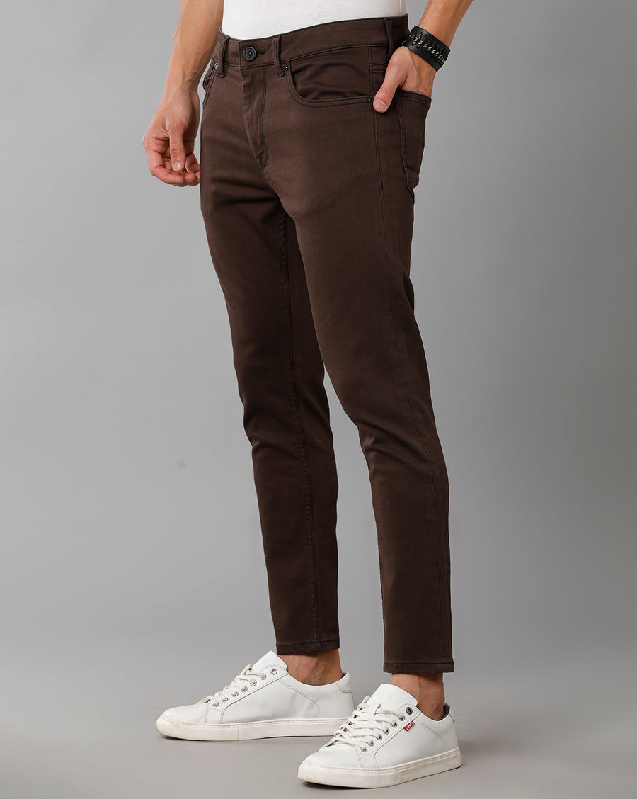 Dk Brown Cropped Skinny Jeans