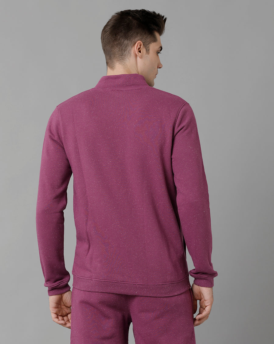 Voi Jeans Mens Pink solid Sweatshirt