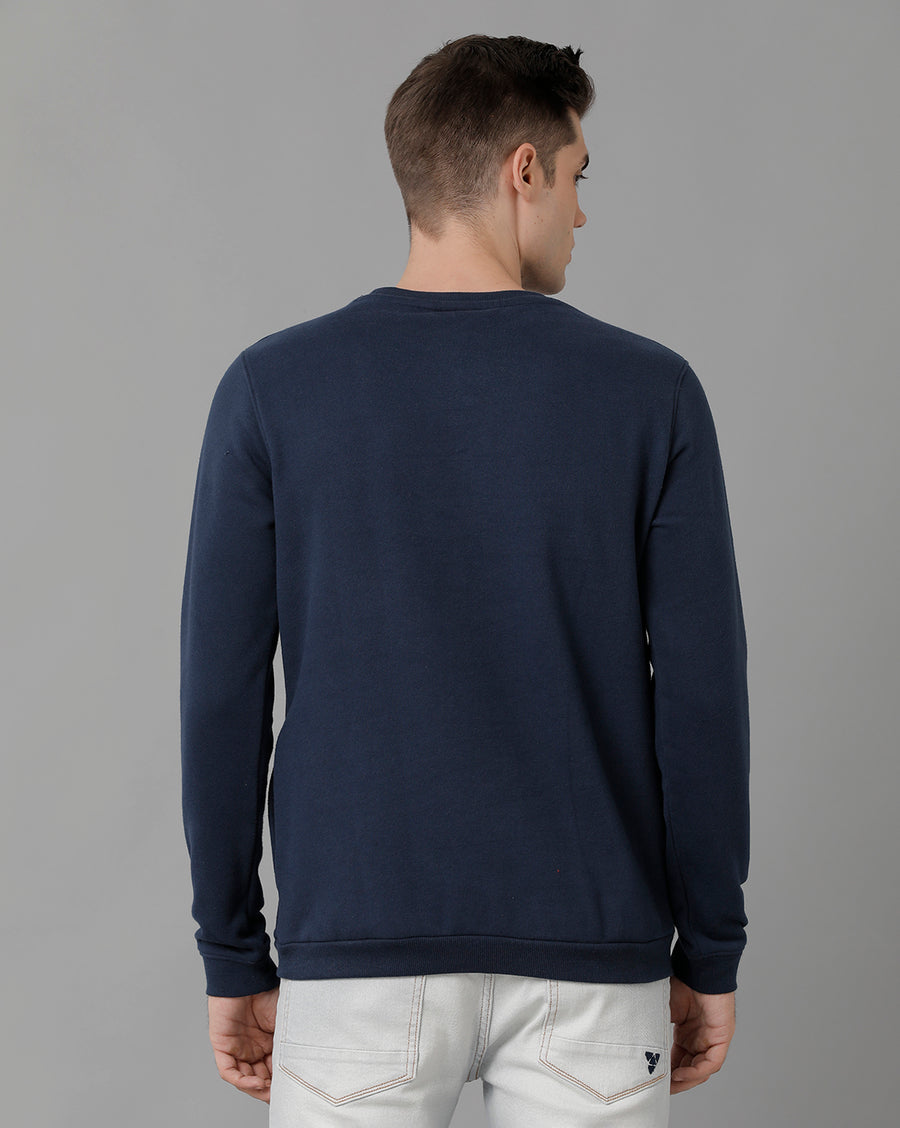 Voi Jeans Mens Regular Fit Navy Dress Blue Sweatshirt