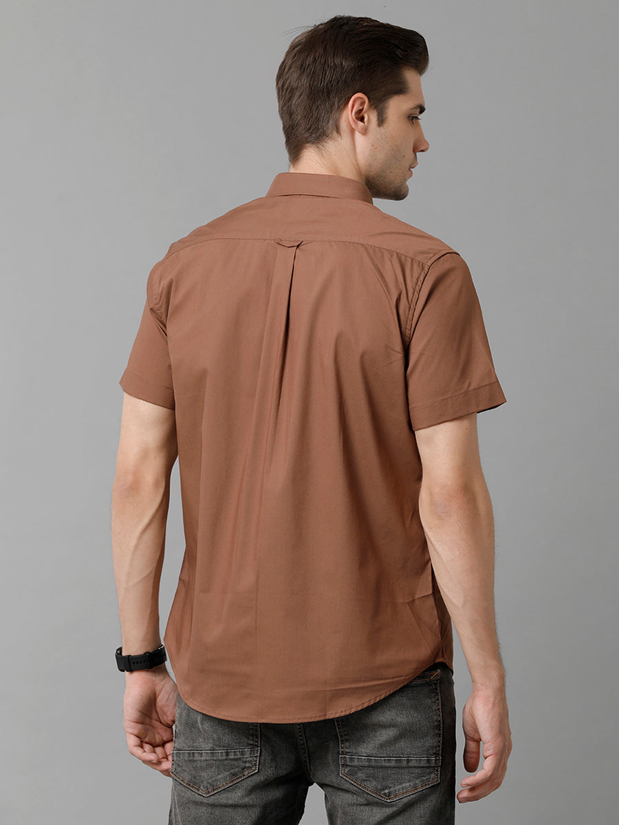 Men Brown Opaque Casual Shirt