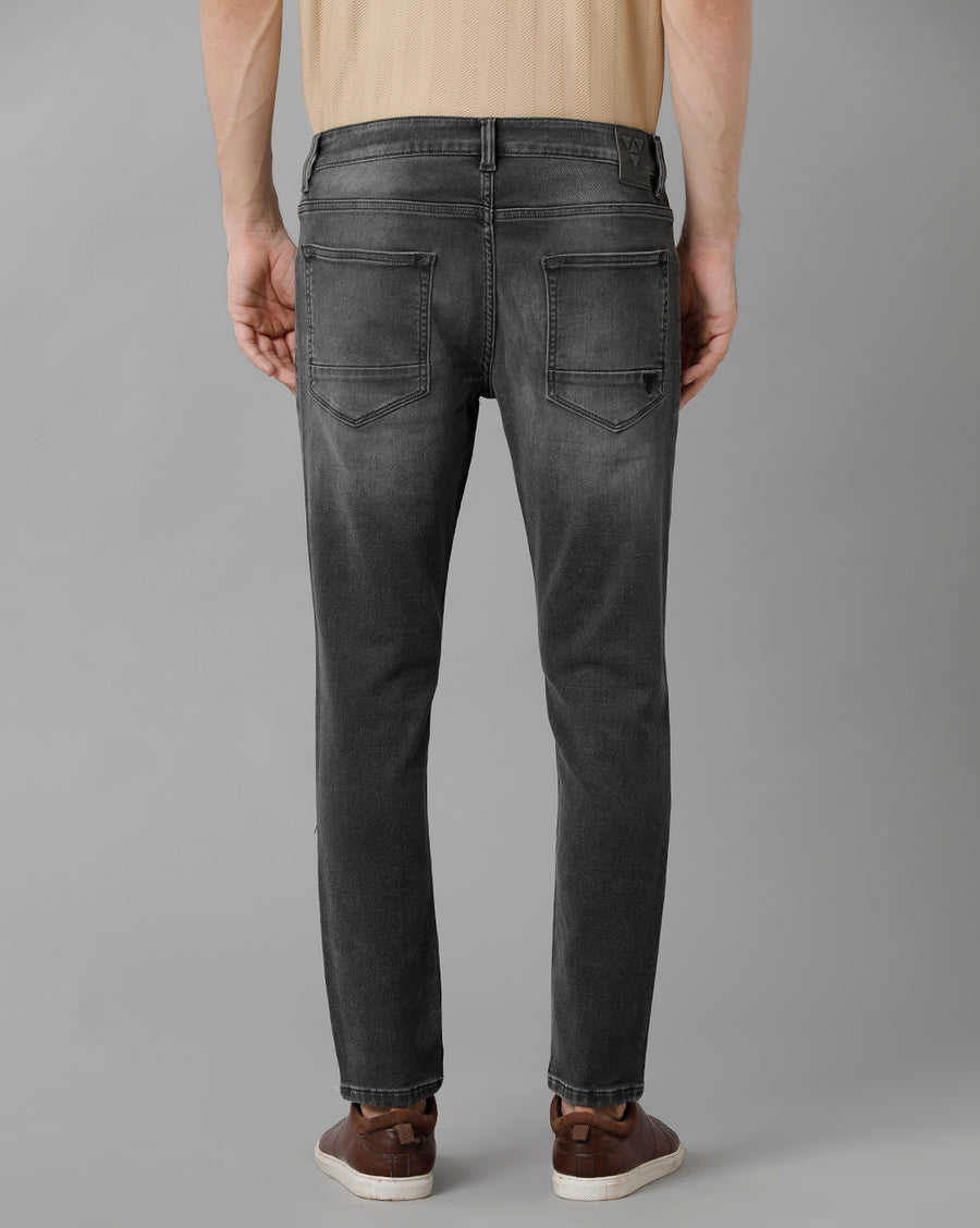 Black Track Cropped Skinny Fit Jeans