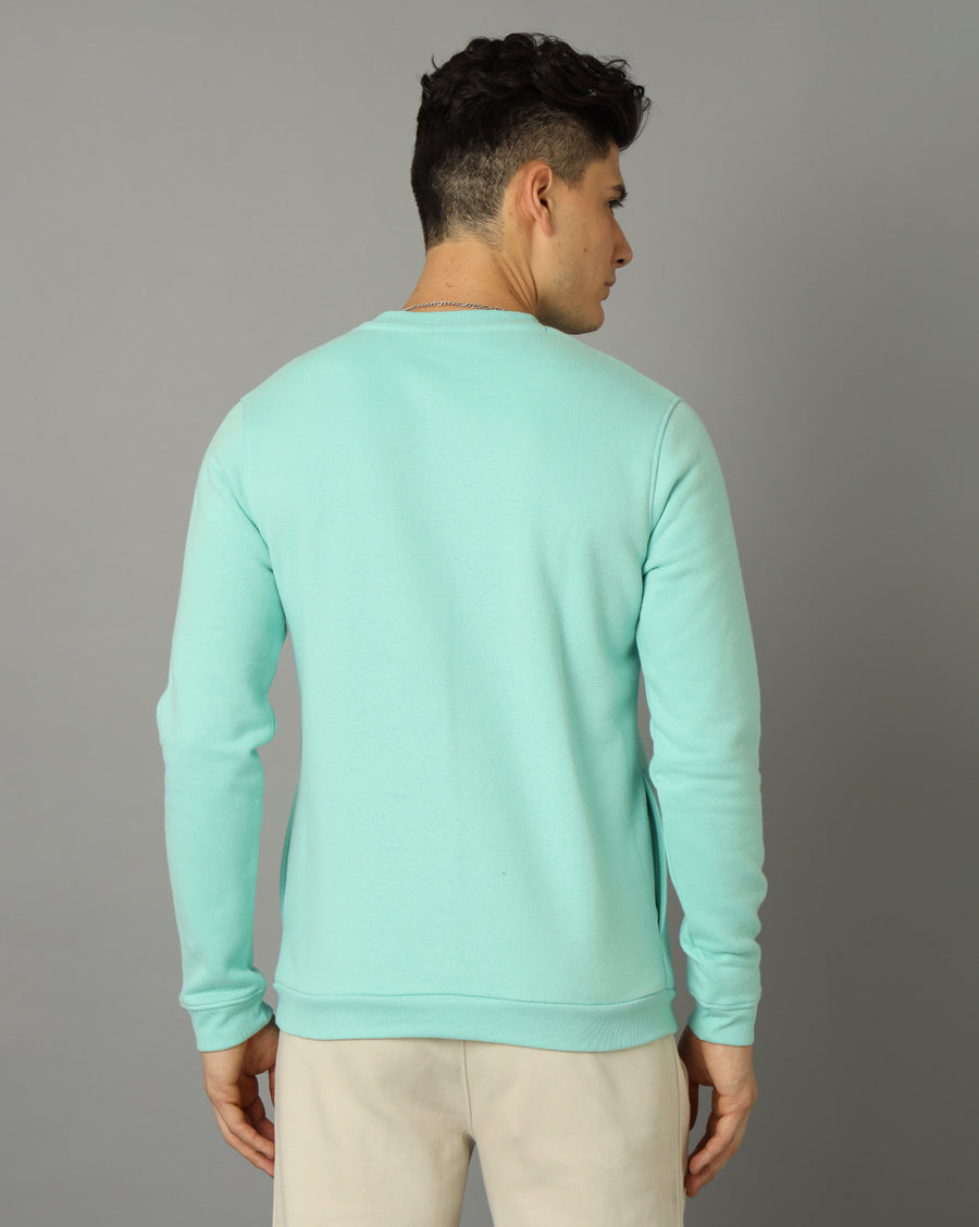 Voi Jeans Mens Regular Fit Shy Green Sweatshirt