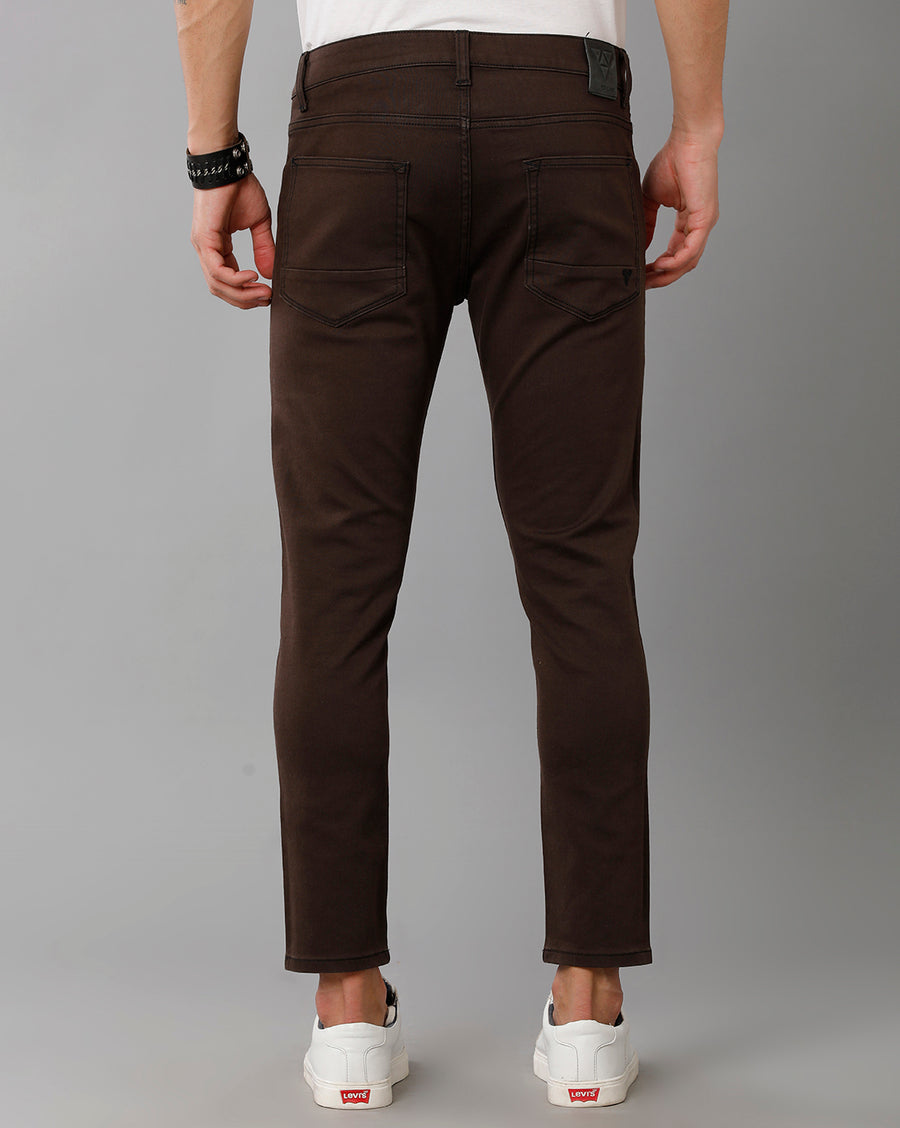 Dk Brown Cropped Skinny Jeans