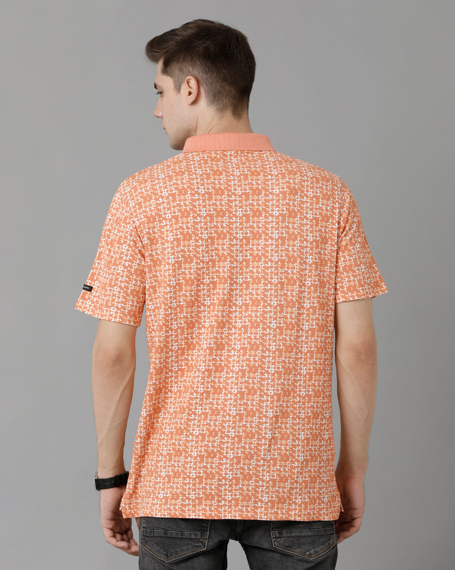 Voi Jeans Mens Canyon Sunset Regular Fit Short Sleev Printed T-Shirt