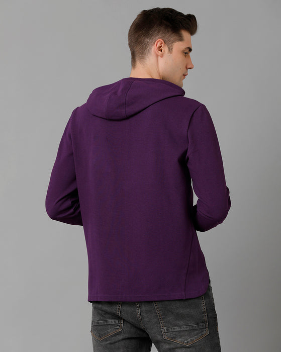 Voi Jeans Mens Regular Fit Purple Sweatshirt