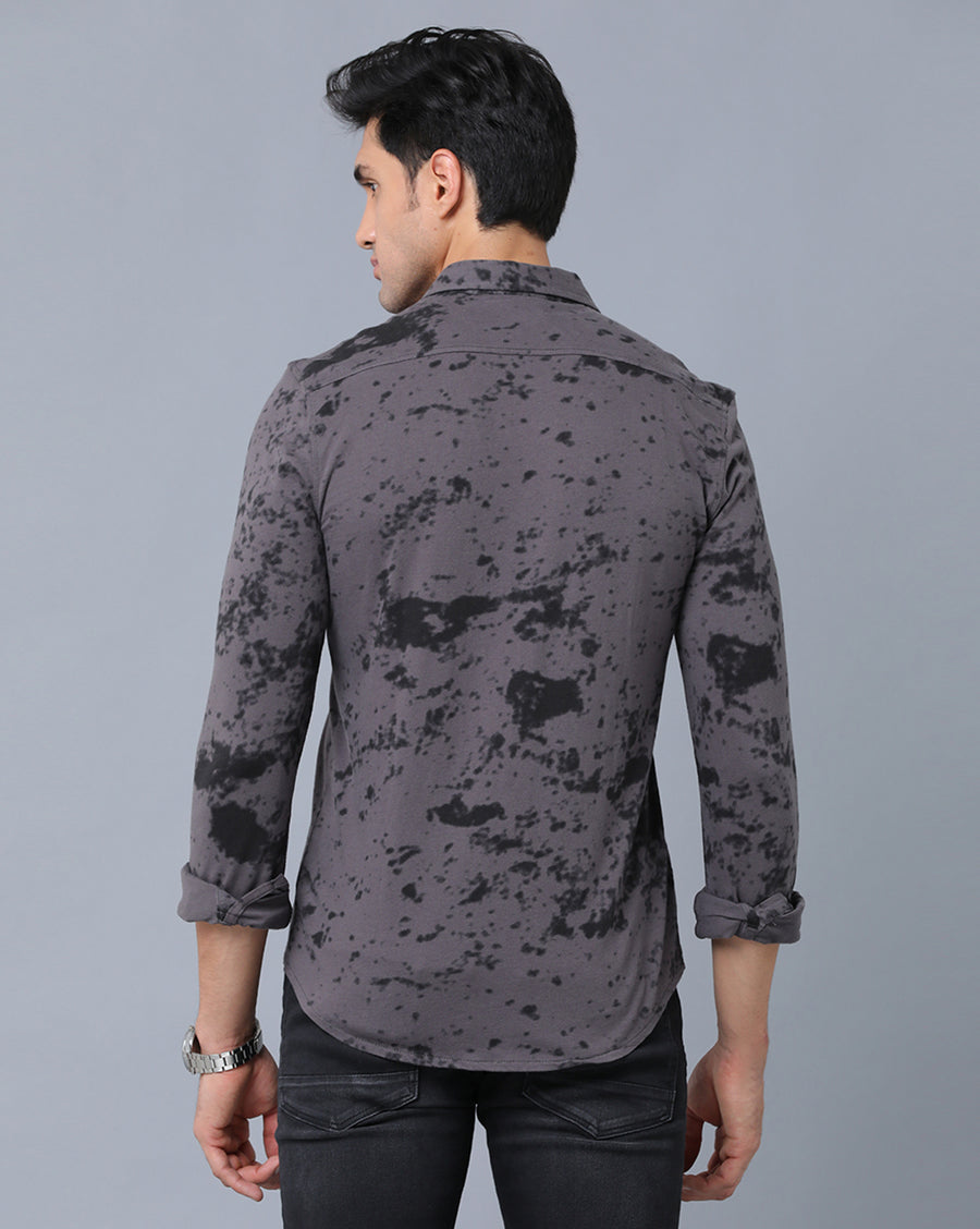 Black Slim Fit Knit Shirt