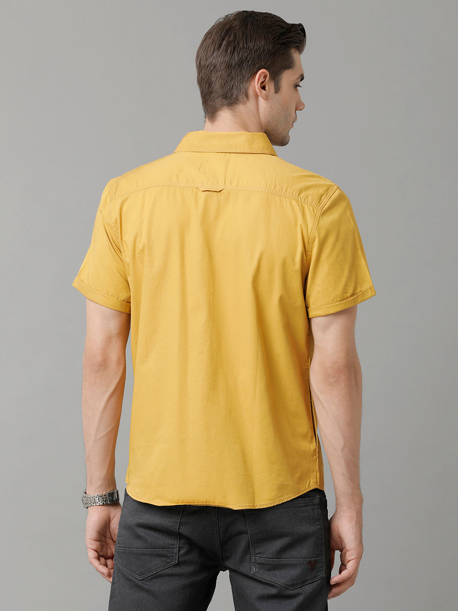 Yellow Regular Fit Shacket
