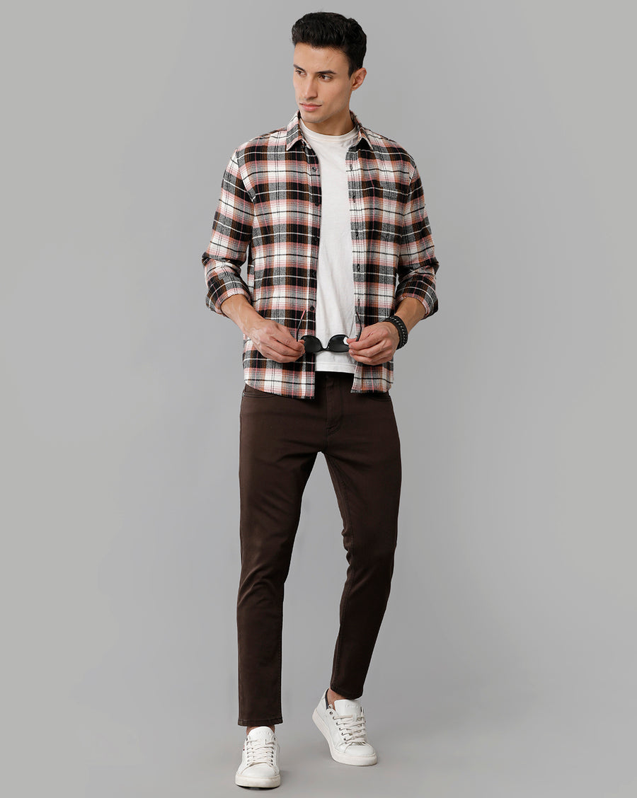 Dk Brown Cropped Skinny Jeans