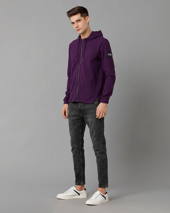 Voi Jeans Mens Regular Fit Purple Sweatshirt