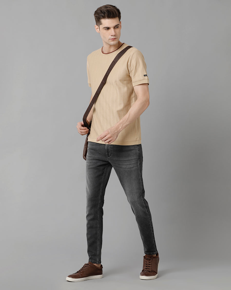Black Track Cropped Skinny Fit Jeans