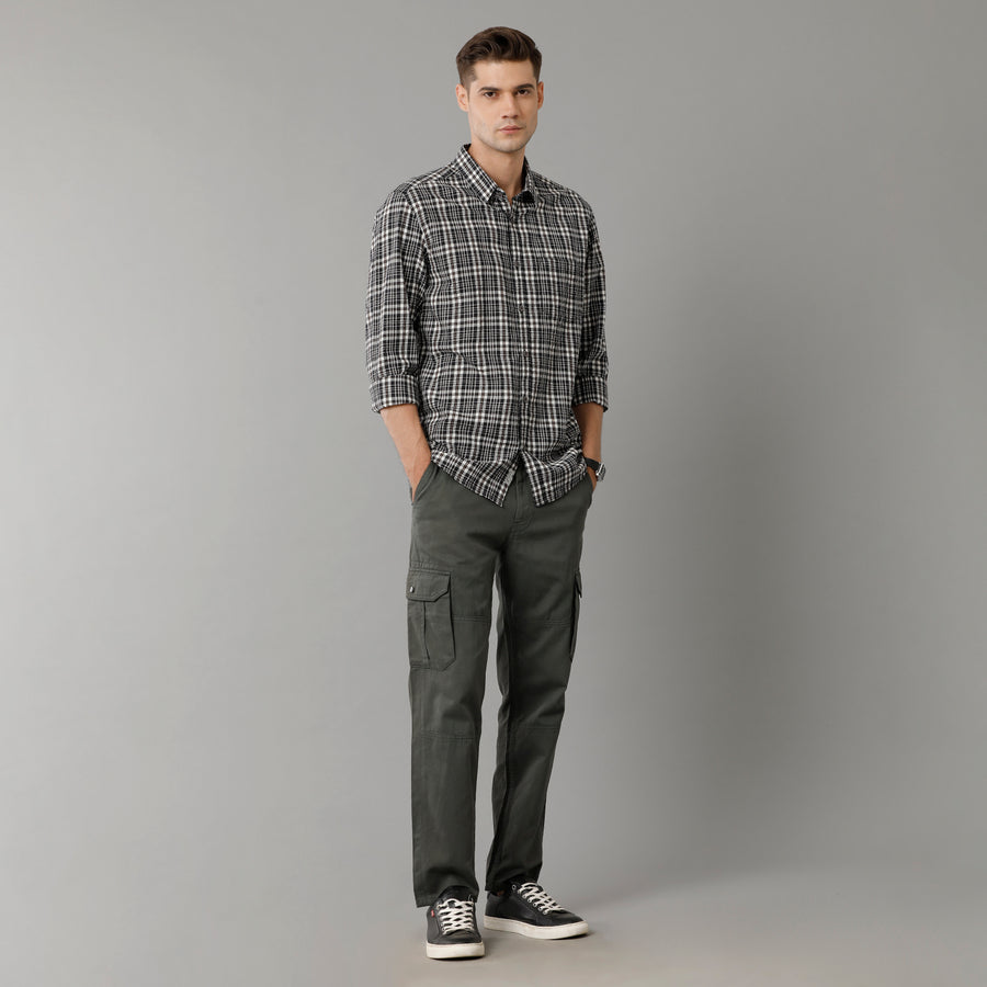 Black Checks Slim Fit Shirt