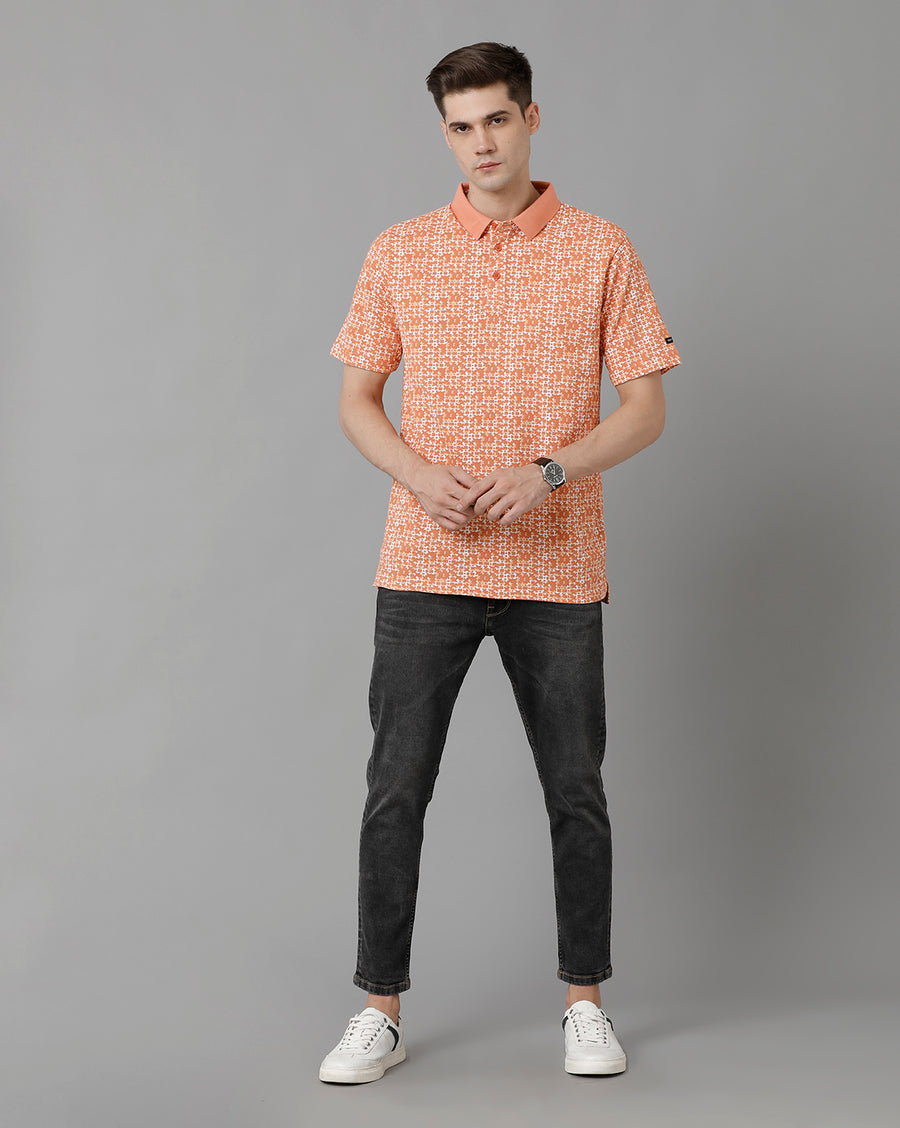 Voi Jeans Mens Canyon Sunset Regular Fit Short Sleev Printed T-Shirt