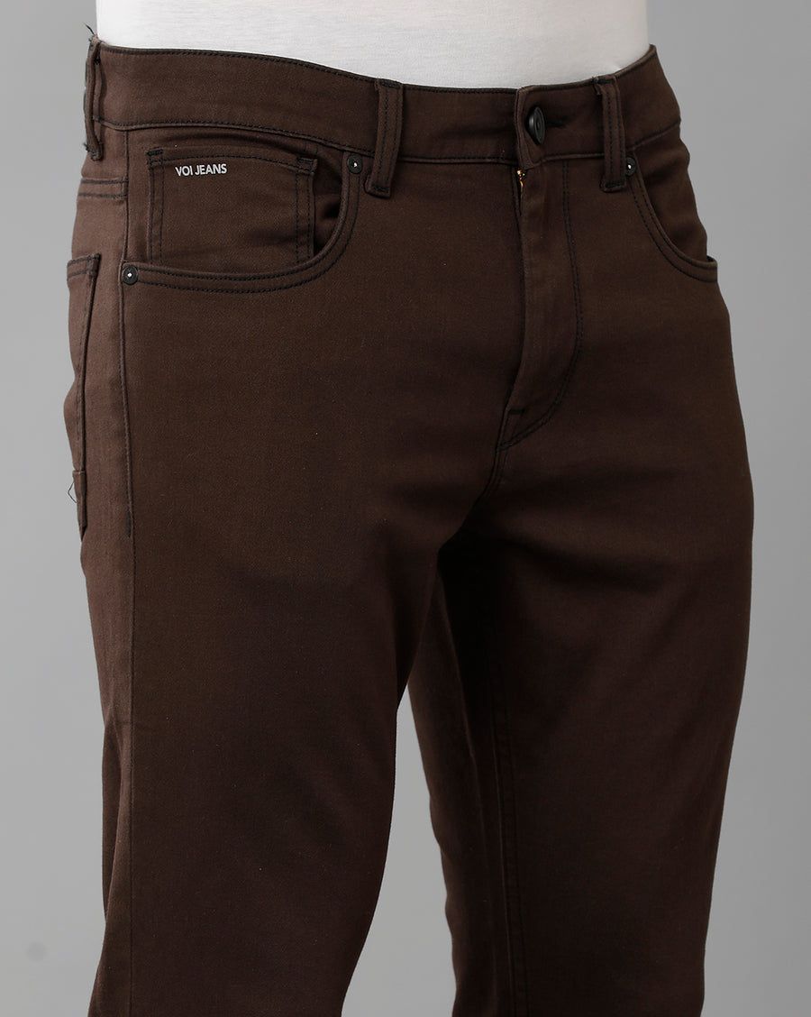 Dk Brown Cropped Skinny Jeans