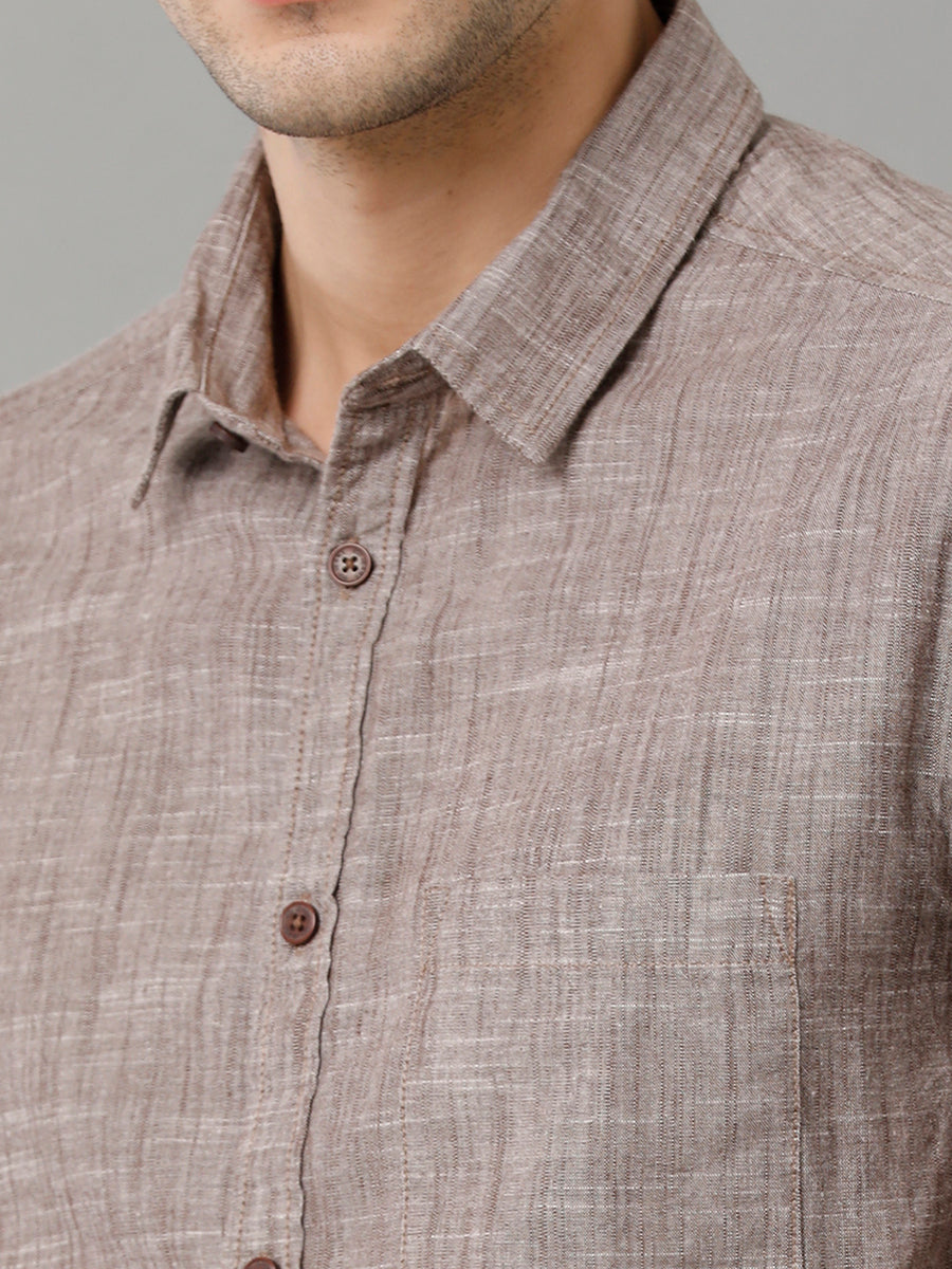 Slim Fit Opaque Pure Cotton Casual Shirt