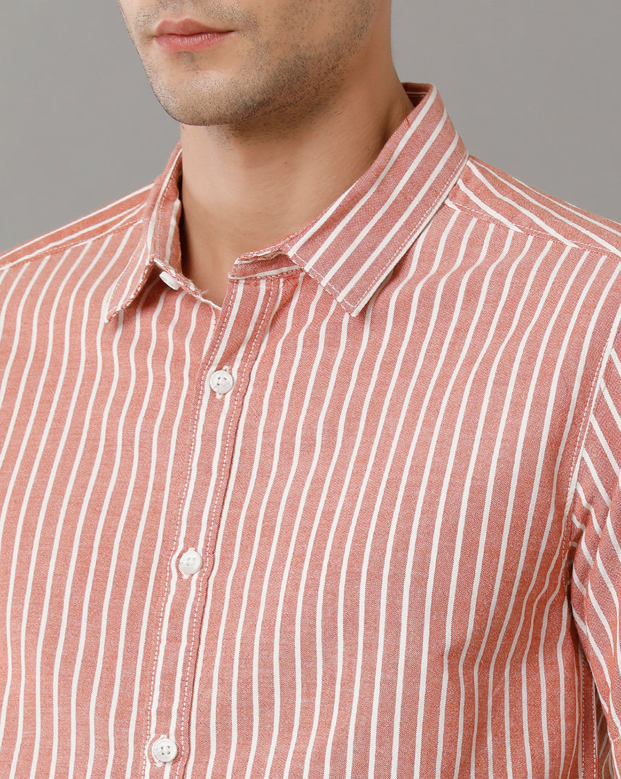 Red Stripes Slim Fit Shirt