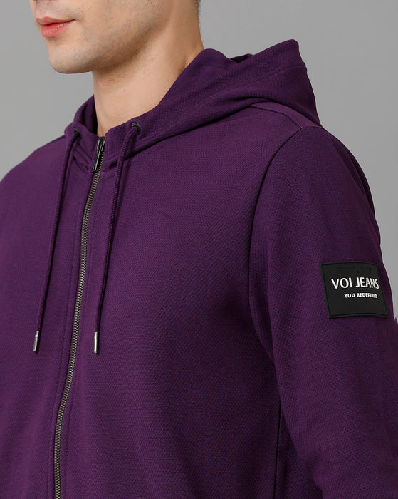 Voi Jeans Mens Regular Fit Purple Sweatshirt