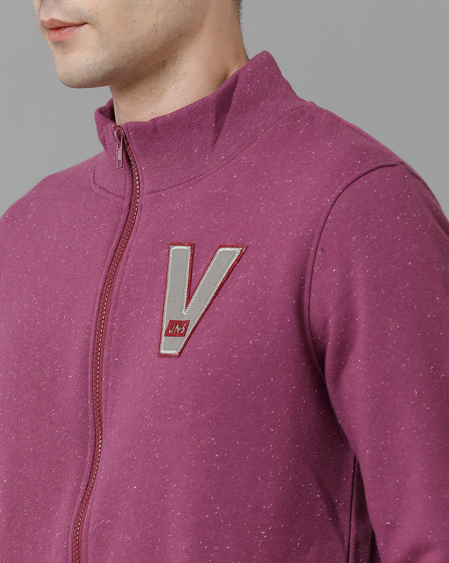 Voi Jeans Mens Pink solid Sweatshirt