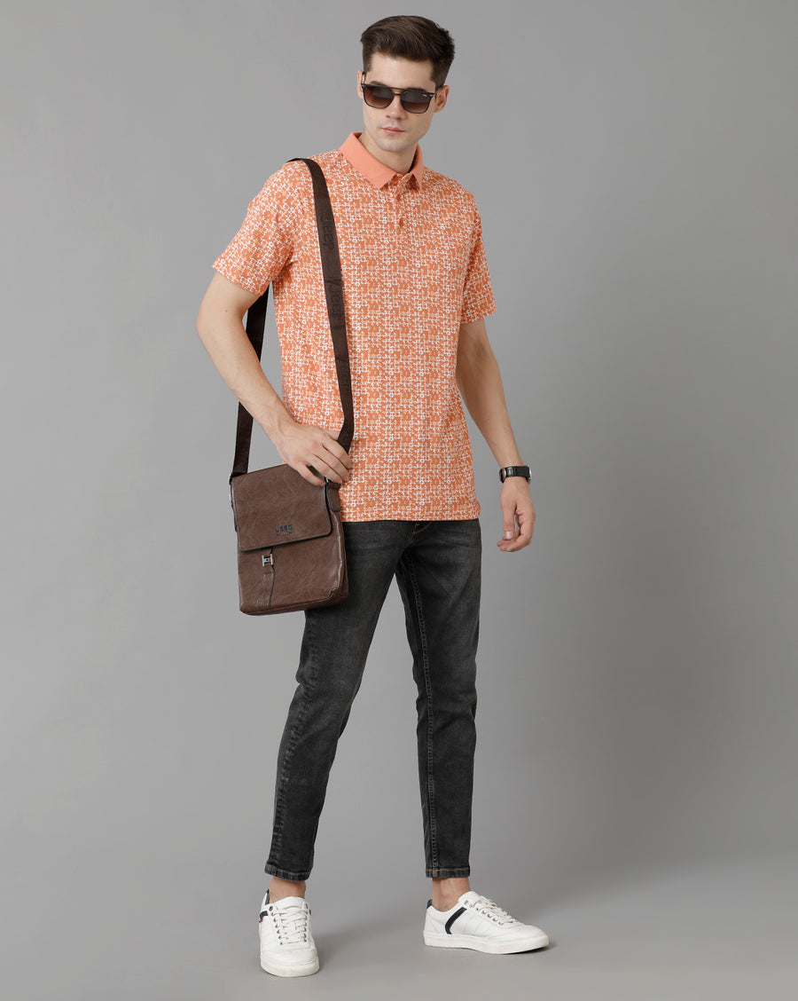 Voi Jeans Mens Canyon Sunset Regular Fit Short Sleev Printed T-Shirt